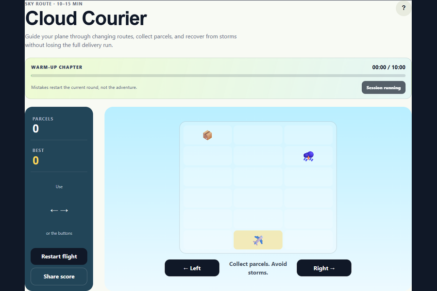 Cloud Courier gameplay