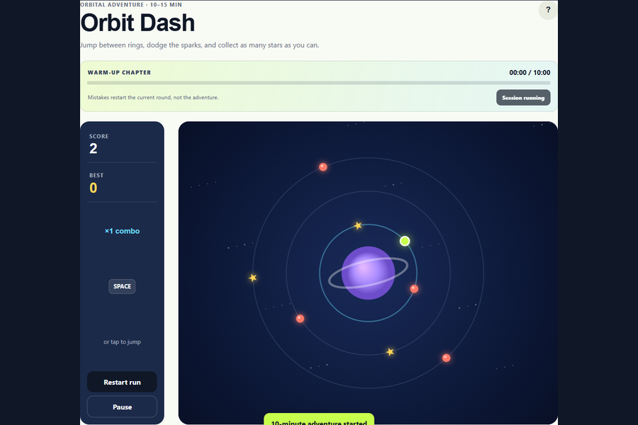 Orbit Dash gameplay