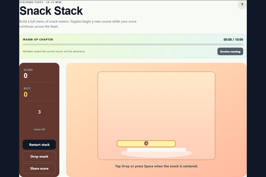 Snack Stack gameplay