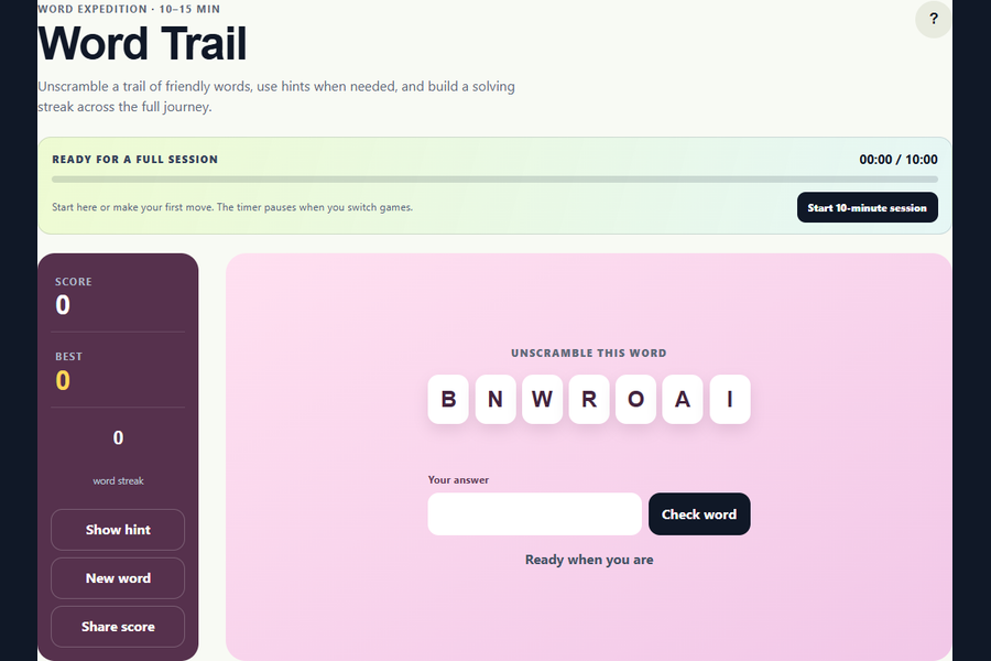 Word Trail gameplay